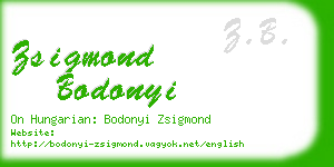 zsigmond bodonyi business card